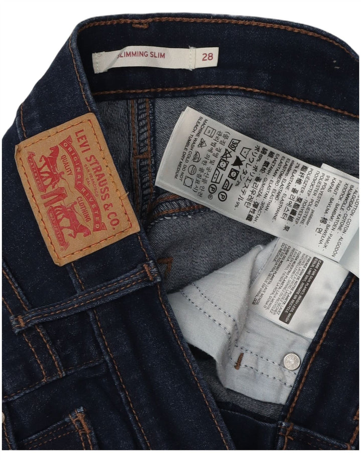 LEVI'S Ženske uske traperice za mršavljenje W28 L30 Plavi pamuk