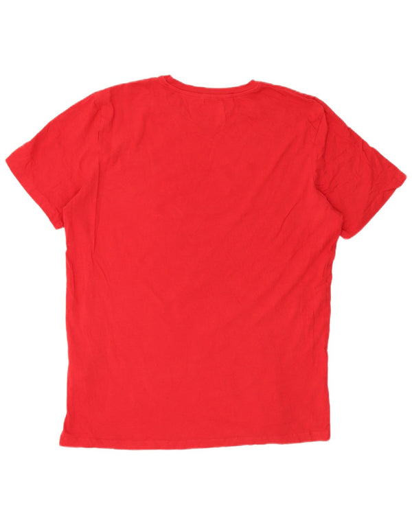 Jack & Jones muška majica kratkih rukava s grafičkim motivima 2XL, crveni pamuk
