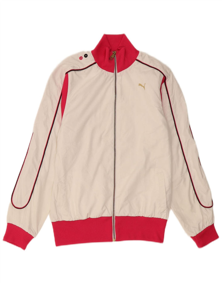 Puma ženska gornja jakna trenirke UK 10 Small White Colourblock poliester