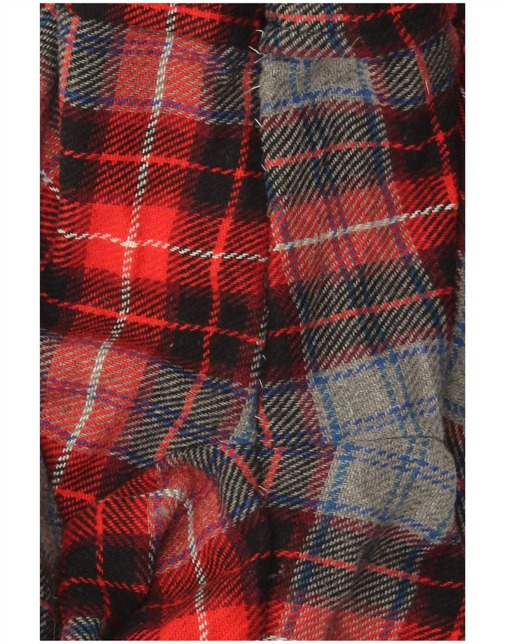 VINTAGE Ženske chino kratke hlače visokog struka IT 42 srednje W28 crvena karirana vuna