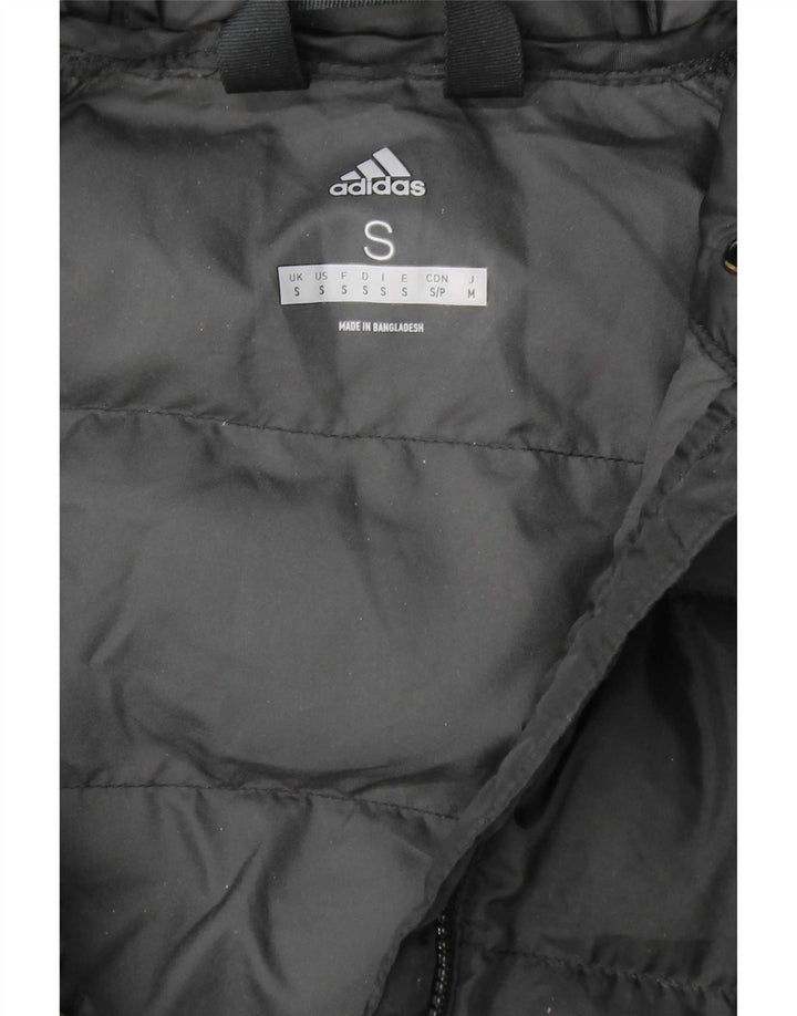 Adidas muška podstavljena jakna s kapuljačom UK 36 mala crna poliester