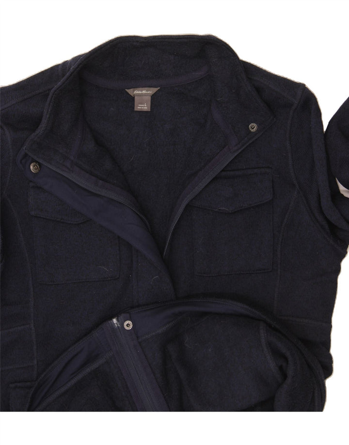 EDDIE BAUER Womens Windbreaker Jacket UK 16 Large Navy Blue Polyester Vintage Eddie Bauer and Second-Hand Eddie Bauer from Messina Hembry 