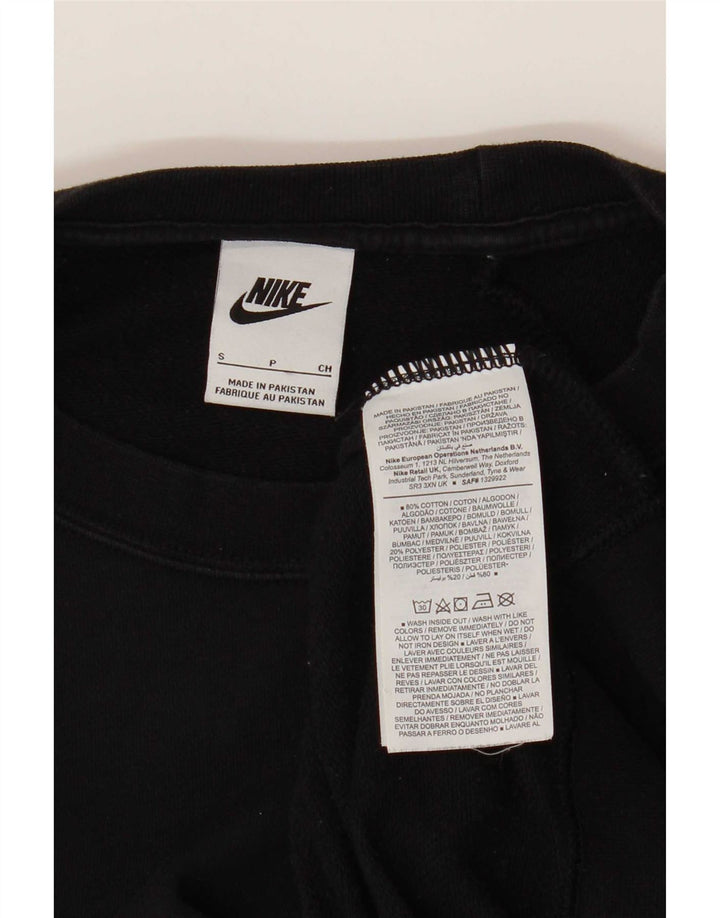 Nike ženska majica prekomjerne veličine UK 10, mali crni pamuk