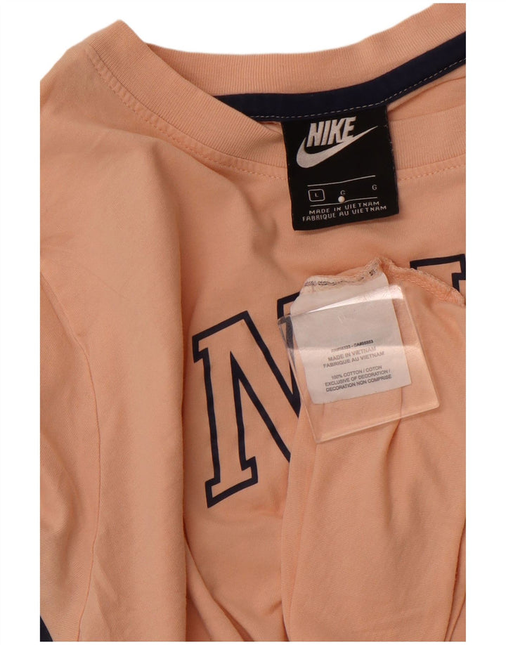 NIKE Ženska majica kratkih rukava s grafičkim motivima UK 14 Large Pink Cotton