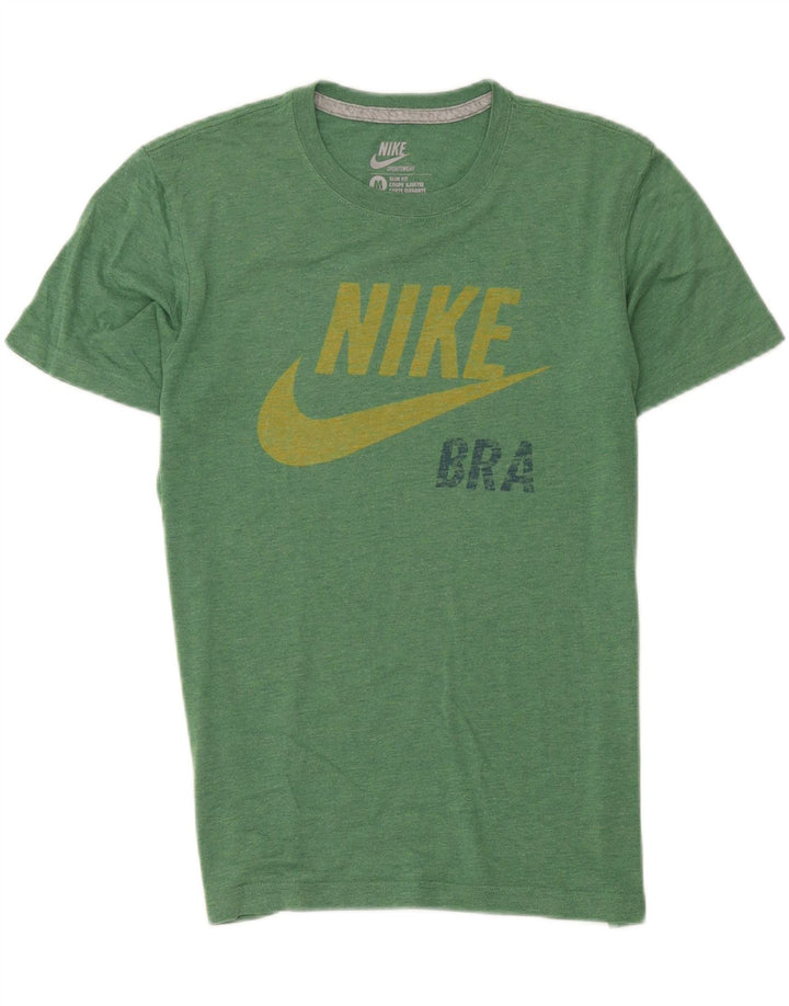 Nike muška uska majica kratkih rukava srednje zelene boje