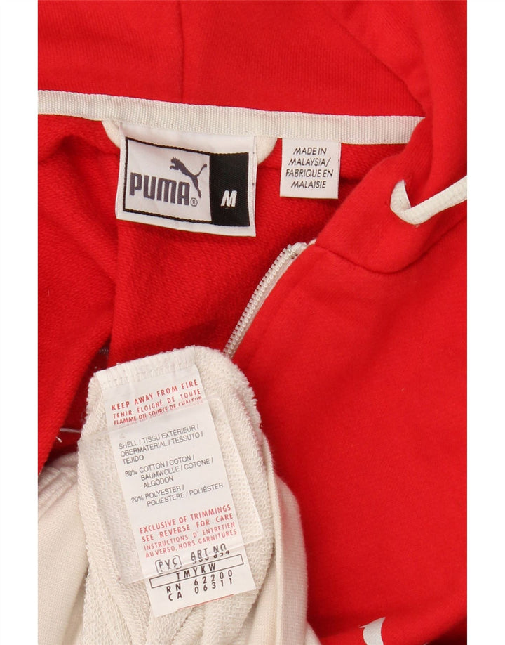 Puma muški pulover s kapuljačom s patentnim zatvaračem srednje crvene boje, pamuk