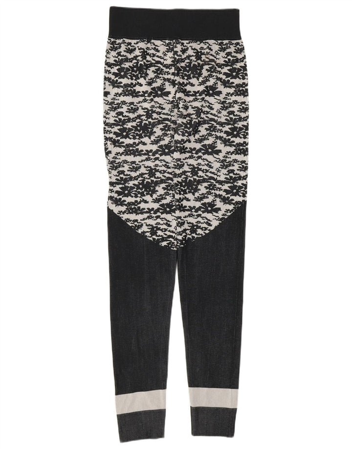 Adidas ženske tajice Stella McCartney UK 8 male sive cvjetne poliesterske
