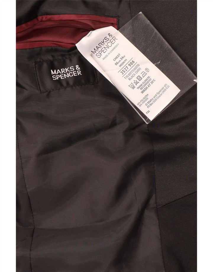 Marks & Spencer muška jakna sa 2 gumba UK 34 mali crni poliester