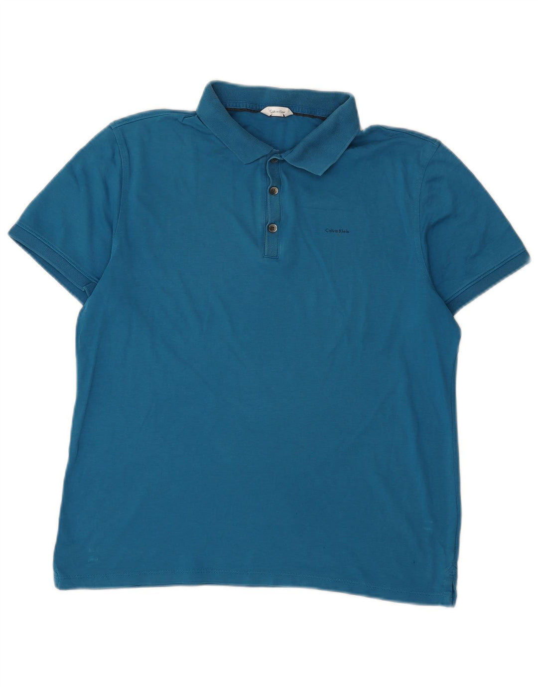 CALVIN KLEIN Mens Polo Shirt Medium Blue