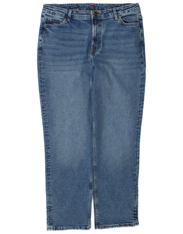 Crew Clothing Ženske ravne traperice UK 12 srednje W34 L28 plavi pamuk