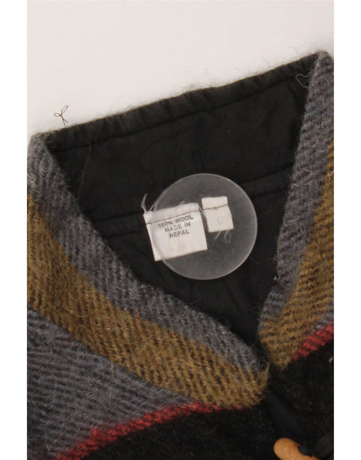 Vintage ženska bomber jakna UK 16 Vunena velika raznobojna prugasta jakna