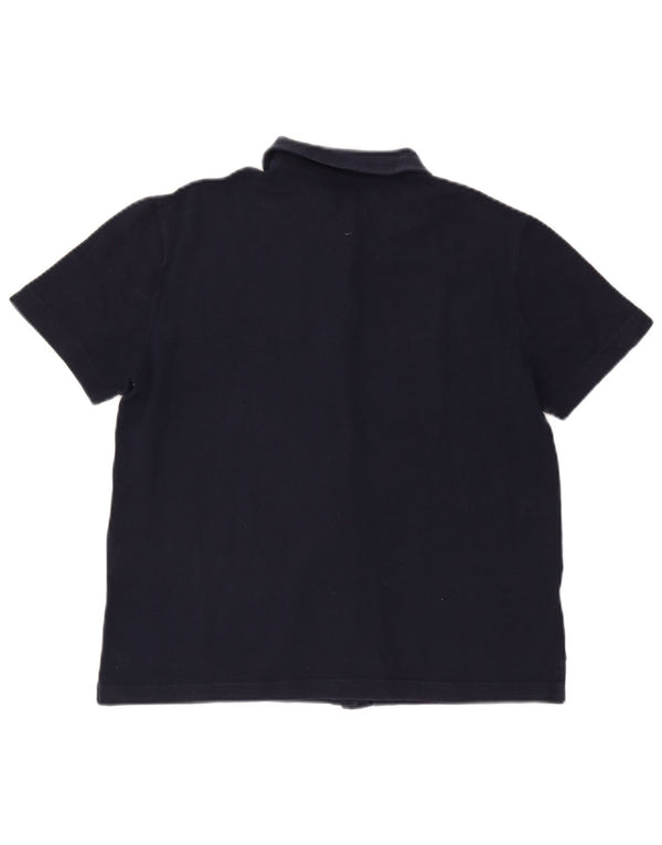 FRED PERRY Ženska košulja kratkih rukava UK 18 XL tamnoplavi pamuk