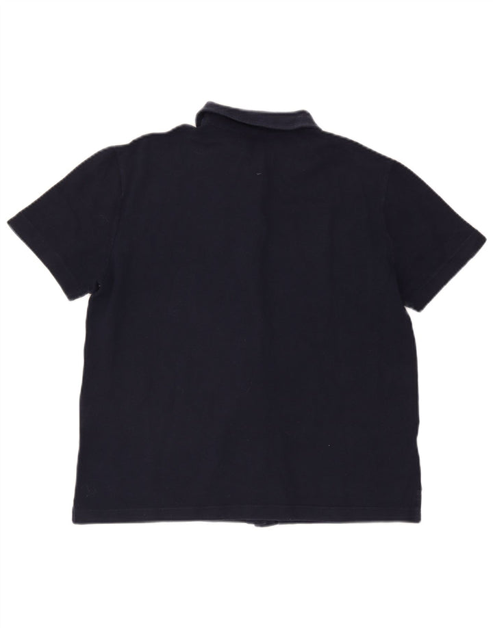 FRED PERRY Ženska košulja kratkih rukava UK 18 XL tamnoplavi pamuk