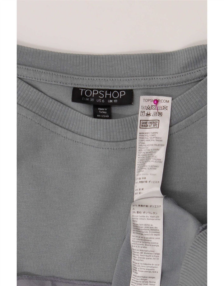 Topshop Ženska majica s kratkim rukavima UK 10 Mali sivi poliester