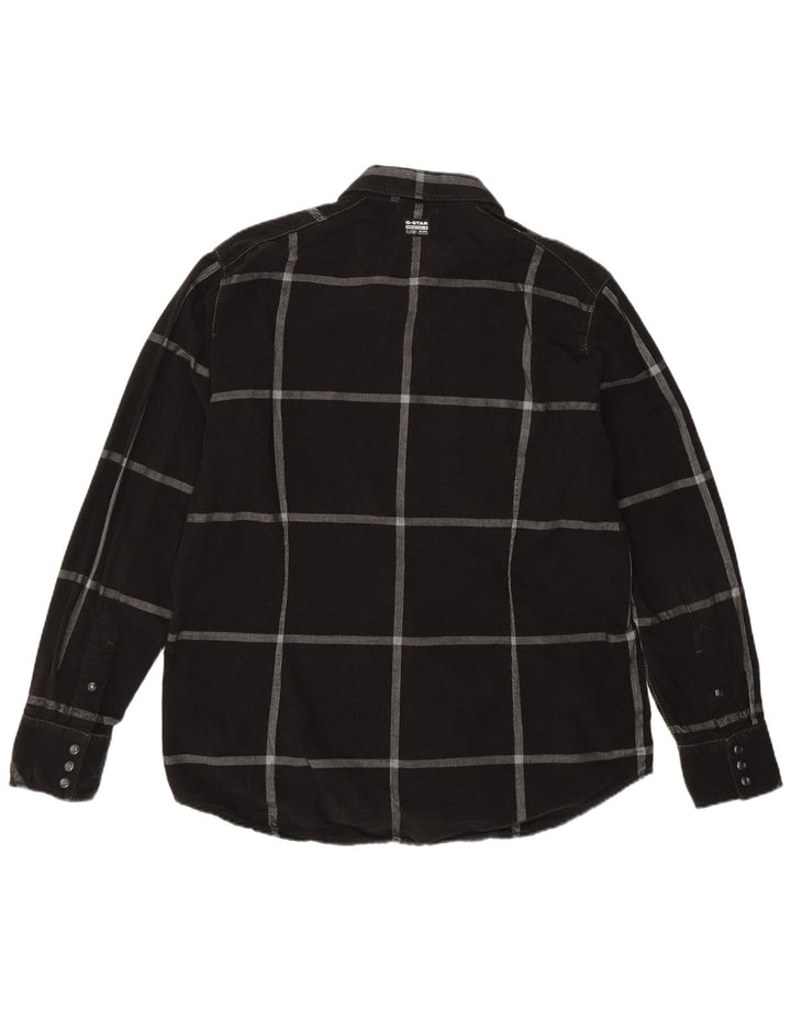 G-Star muška košulja od samta XL crni pamuk na karu