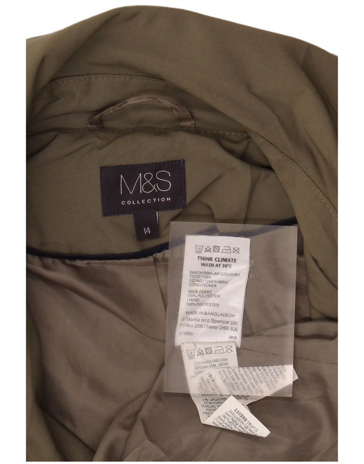 Marks & Spencer ženski trenč kaput UK 14 veliki kaki poliester