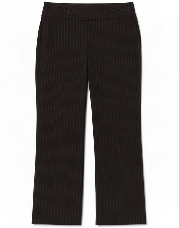 Marks & Spencer ženske ležerne hlače UK 16 Large W34 L30 Grey Pinstripe