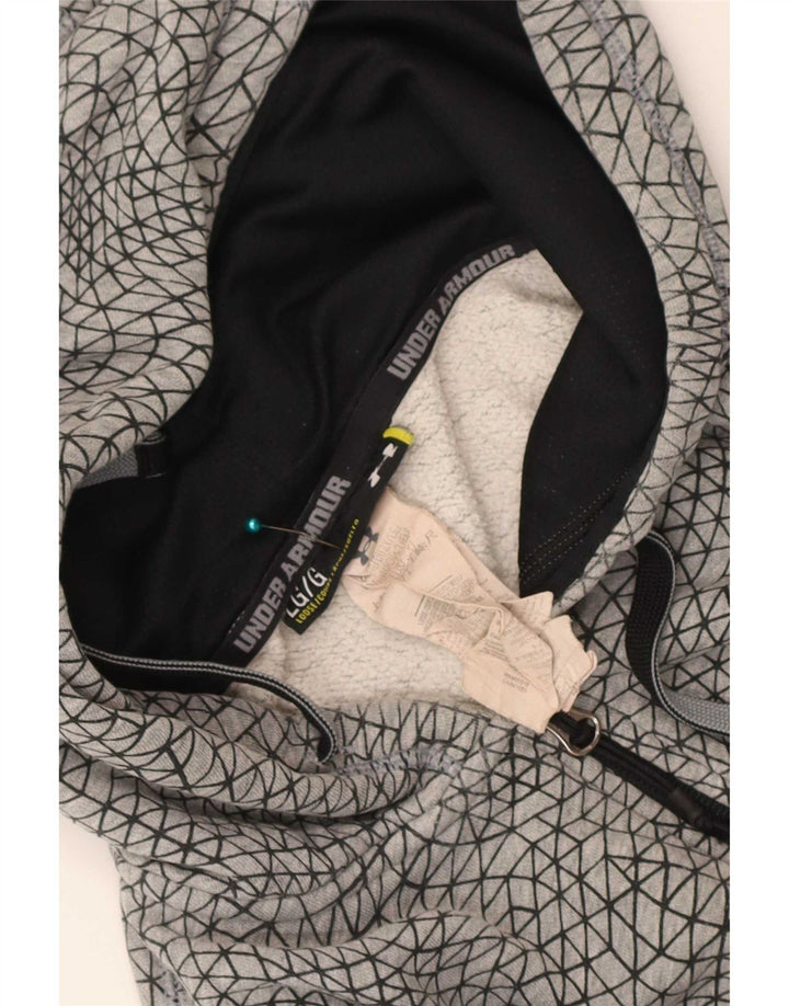 Under Armour muški pulover s kapuljačom s patentnim zatvaračem veliki sivi geometrijski