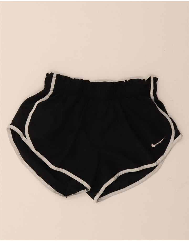 Nike ženske kratke sportske hlače Dri Fit UK 14 srednje crne boje od poliestera