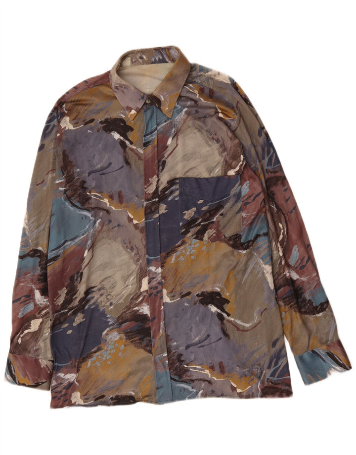 VINTAGE muška košulja s apstraktnim uzorkom srednje višebojna