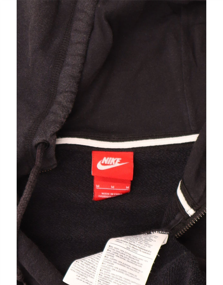 Nike muški pulover s kapuljačom na patentni zatvarač Srednje crni pamuk
