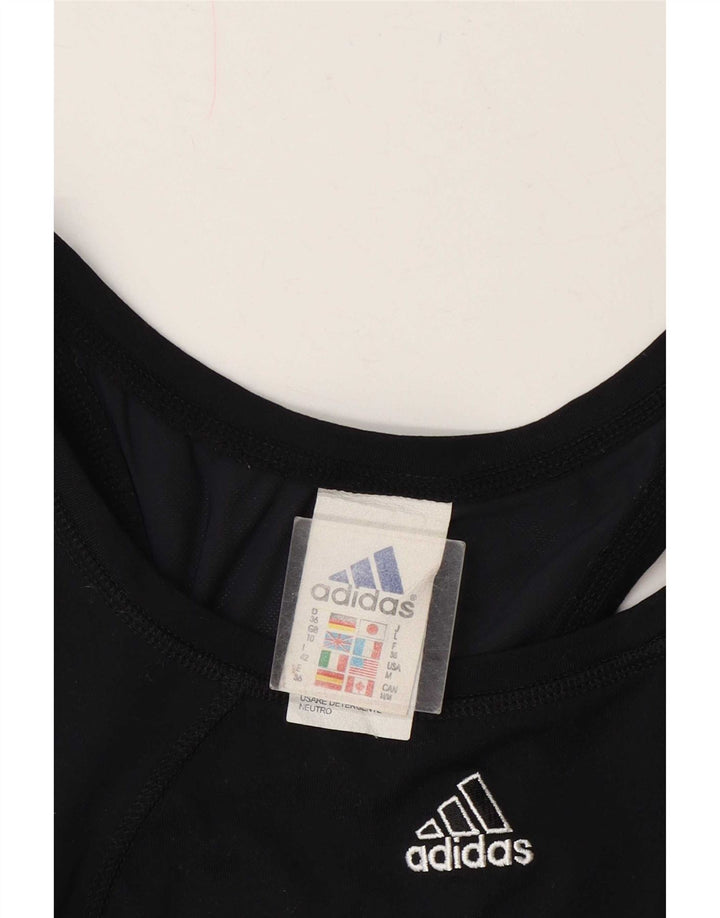 Adidas ženski kratki prsluk UK 10 mali crni poliamid