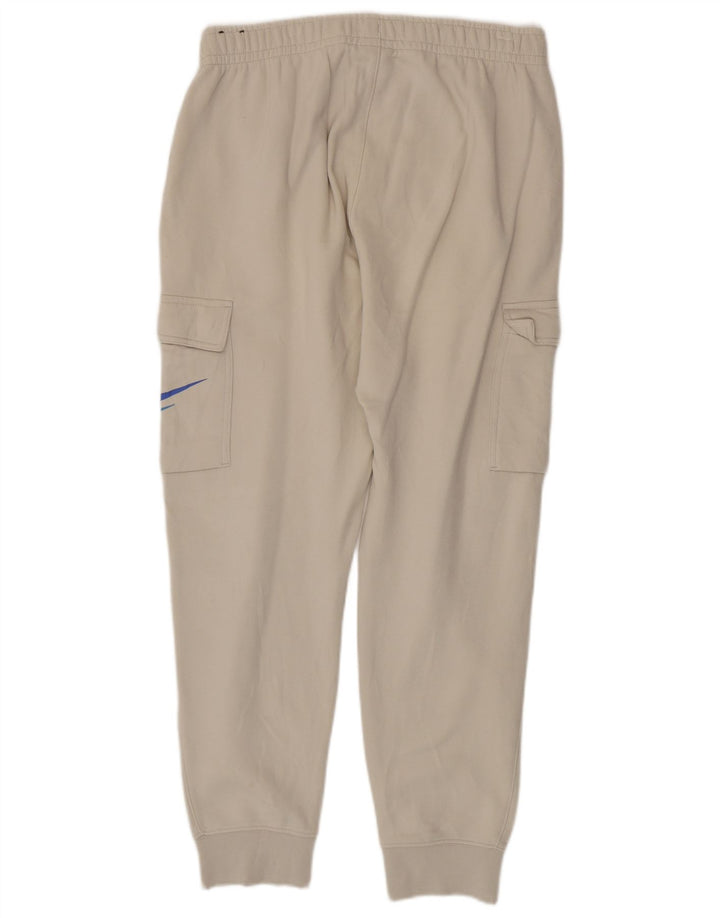 Nike muške grafičke kargo trenirke, srednje bijele pamučne hlače