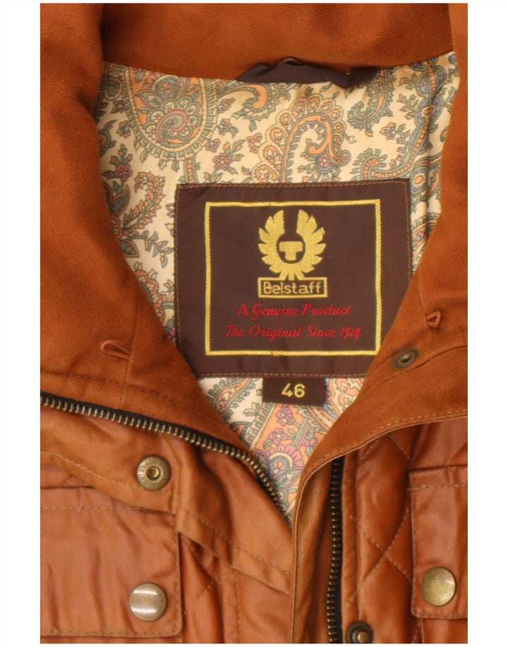 Belstaff ženska prošivena jakna od voštanog pamuka IT 46 Large Beige Cotton