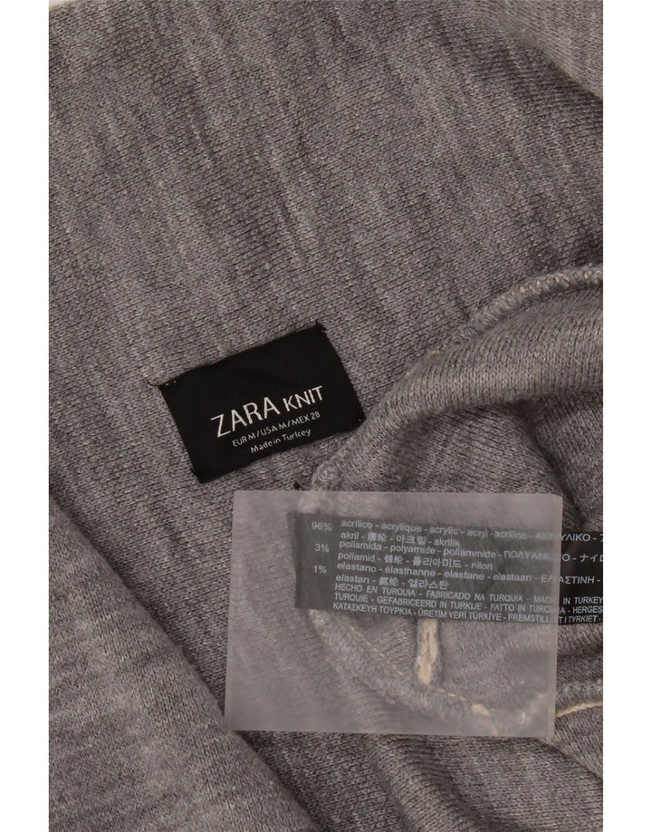 Zara muški asimetrični kardigan pulover UK 14 srednje bež boje