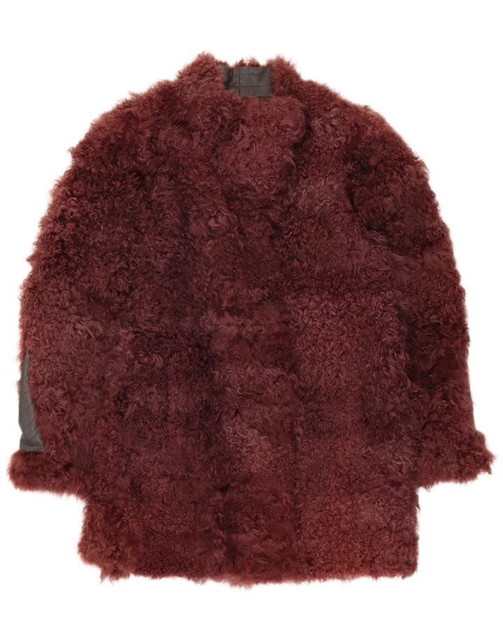 Ženska krznena bunda Elios IT 44 srednje tamnocrvena