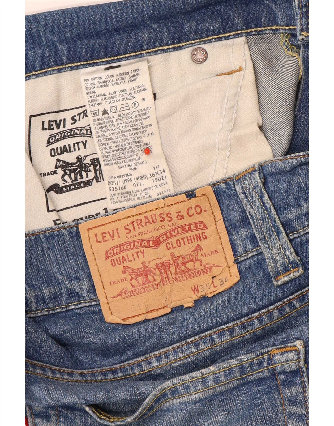 Levi's muške 511 uske traperice W35 L31 plavi pamuk