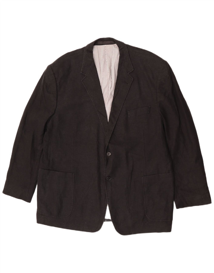 Marks & Spencer muška jakna sa 2 gumba UK 48 2XL Crna lanena