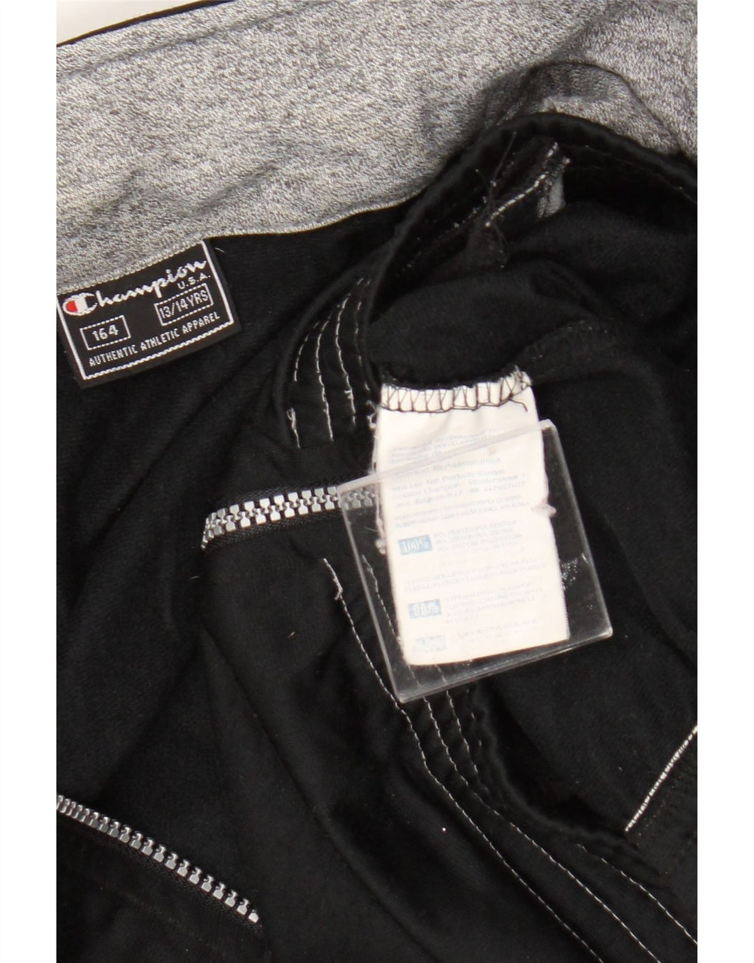 Gornja jakna trenirke Champion Boys 13-14 Years Black Colourblock Poliester