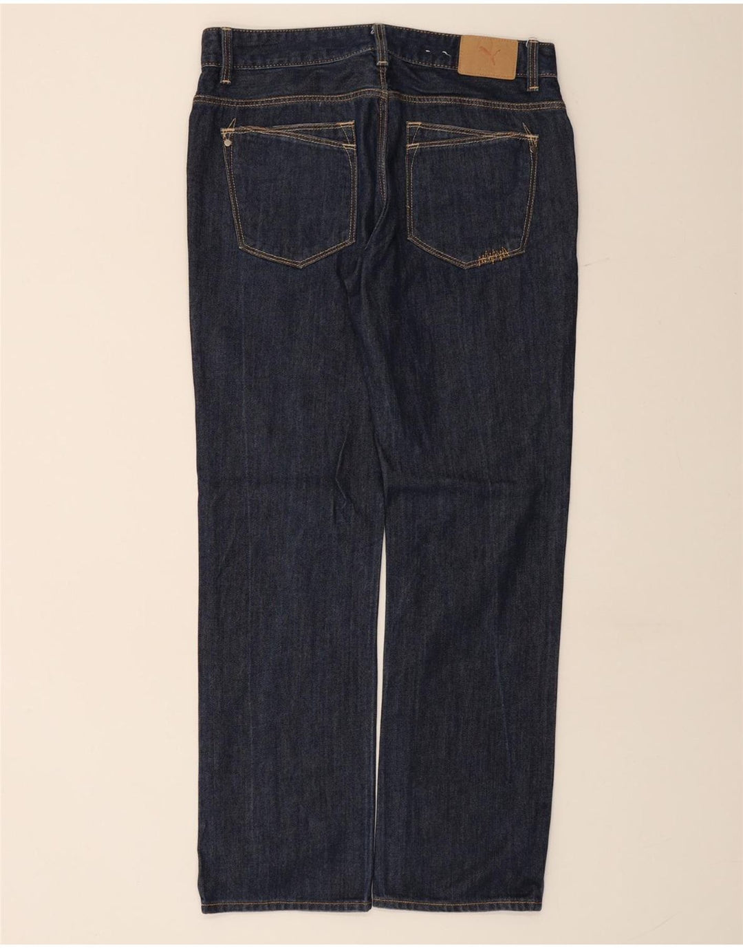 PUMA muške ravne traperice W32 L32 tamnoplavi pamuk