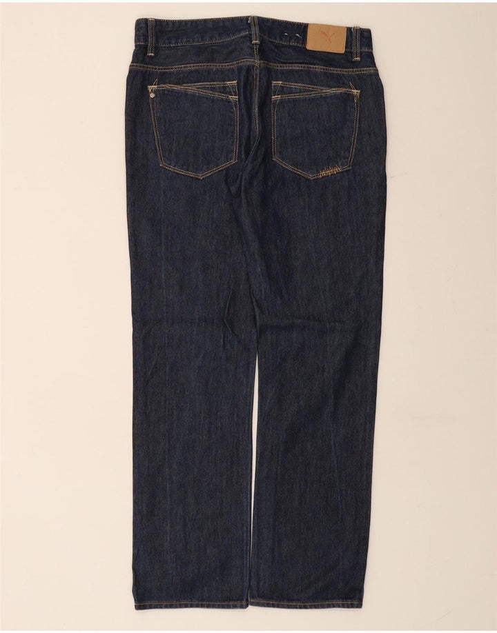 PUMA muške ravne traperice W32 L32 tamnoplavi pamuk