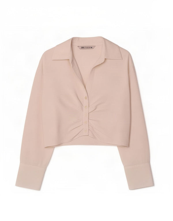 Zara ženska kratko košulja bluza UK 6 XS bijela