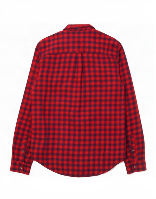 Superdry ženska flanelska košulja UK 10 Mala crvena gingham viskoza