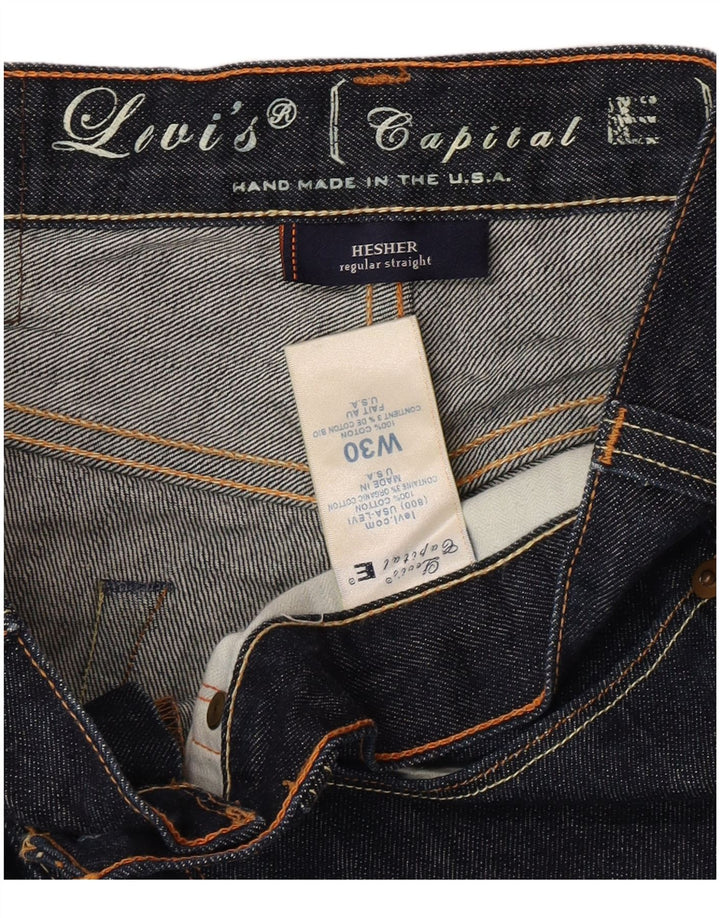 Levi's ženske ravne traperice W30 L31 tamnoplavi pamuk