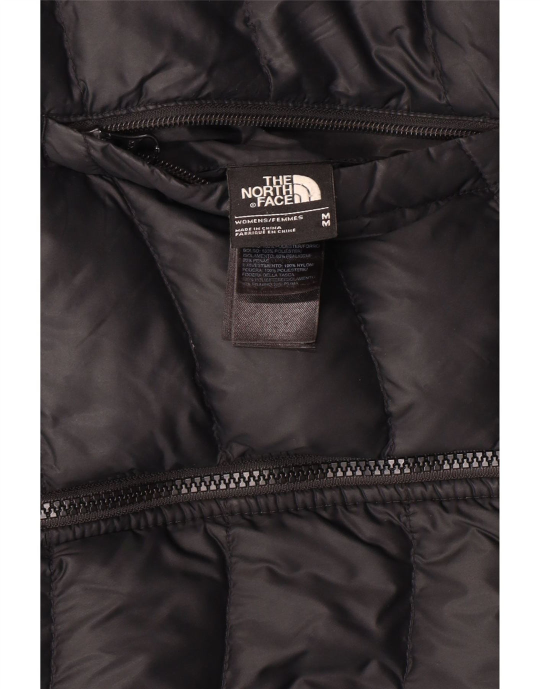 The North Face ženski reverzibilni podstavljeni kaput UK 12 Srednji crni najlon