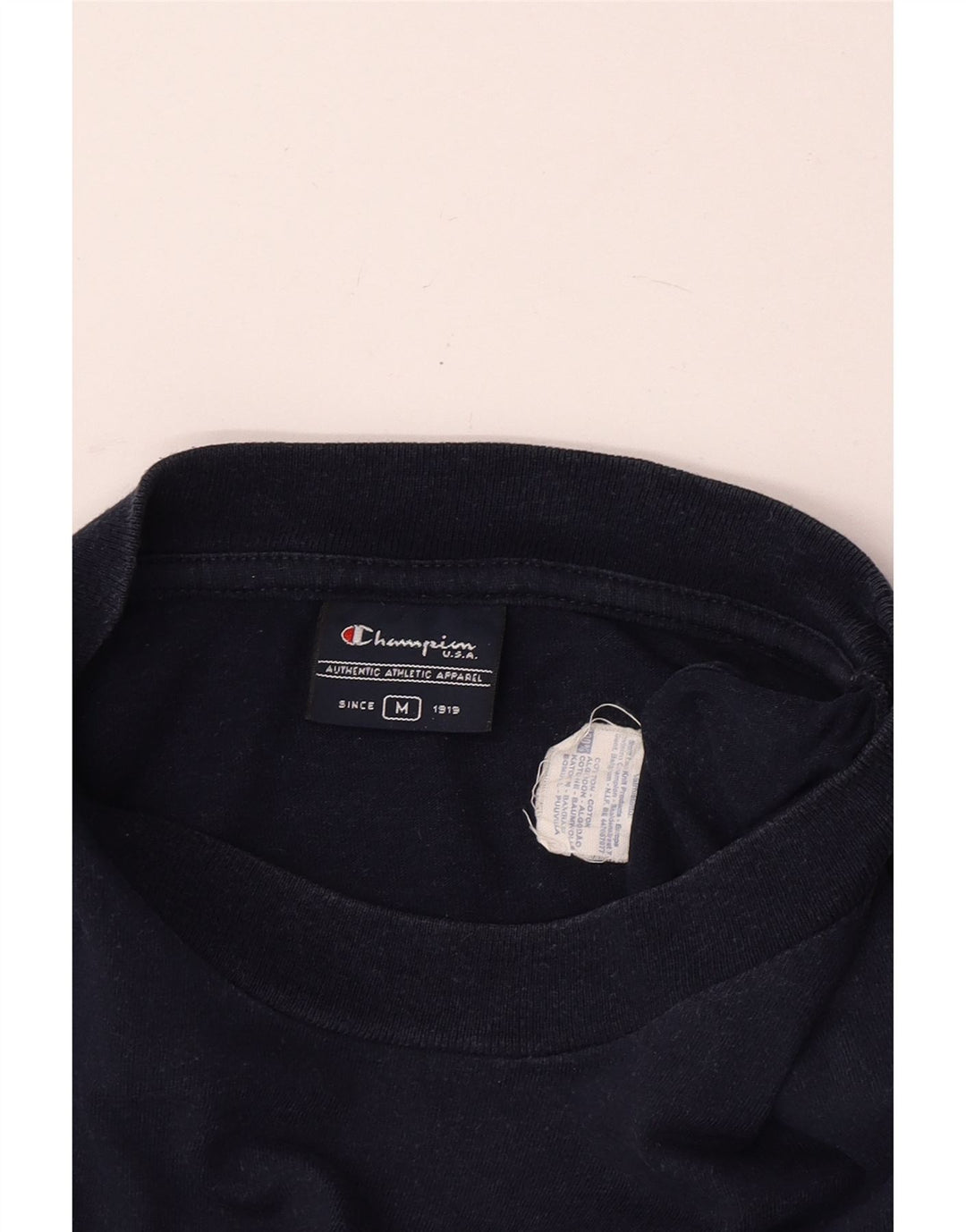 Gornji dio muške majice s grafičkim motivima Champion Srednje tamnoplavi pamuk