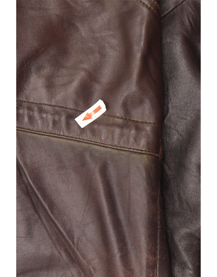 Vintage muška kožna jakna UK 44 2XL crna koža
