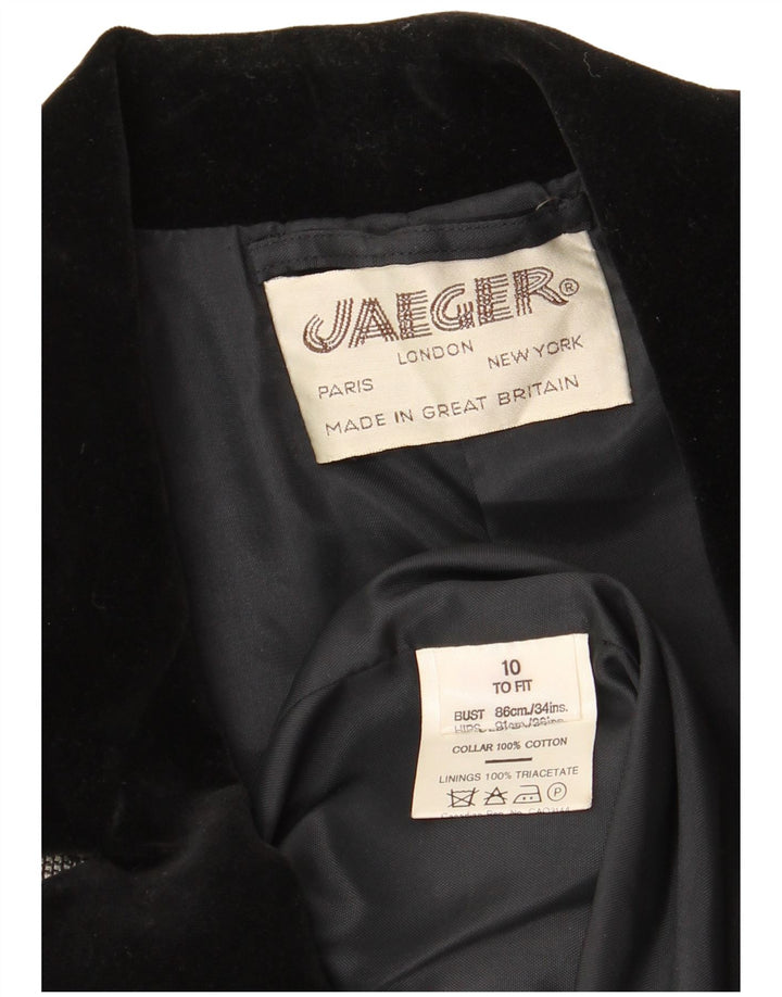 Jaeger ženska jakna sa blejzerom s 1 gumbom UK 10 Mali sivi karirani pamuk