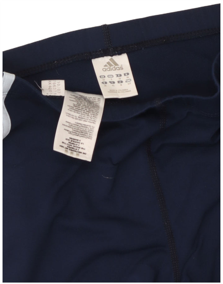ADIDAS Ženske Climalite Trenirke Hlače UK 10 Male tamnoplave