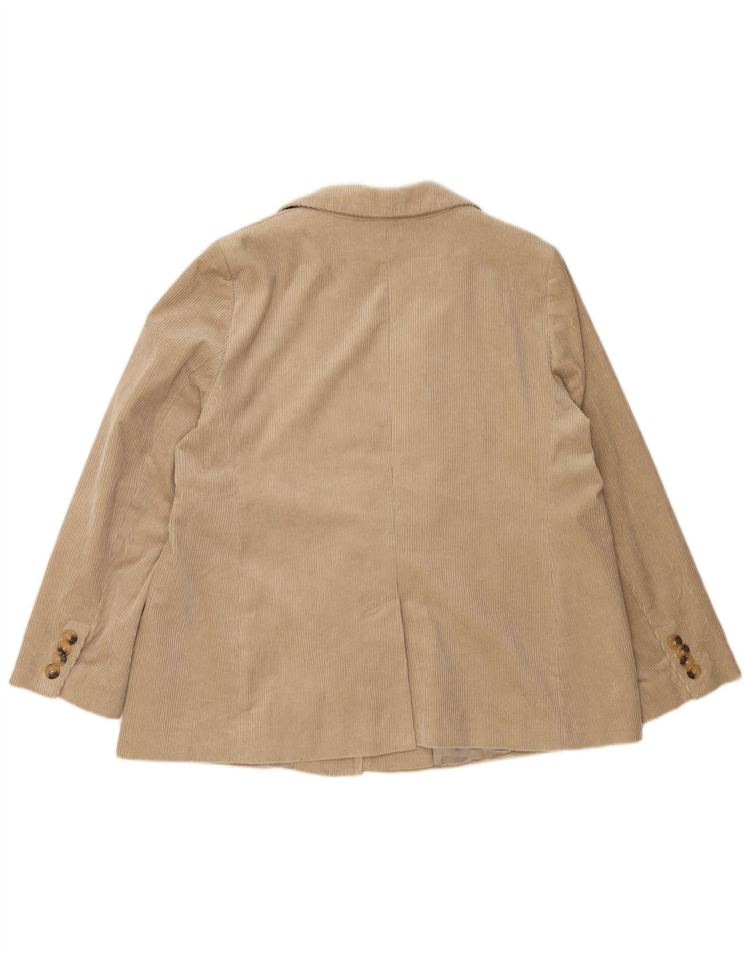 JAEGER Ženska jakna od samta s jednim gumbom UK 20 2XL Bež pamuk