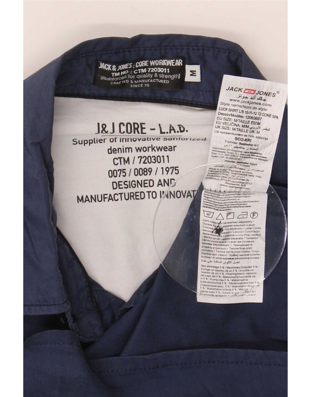 Jack & Jones muška košulja srednje tamnoplave najlonske boje