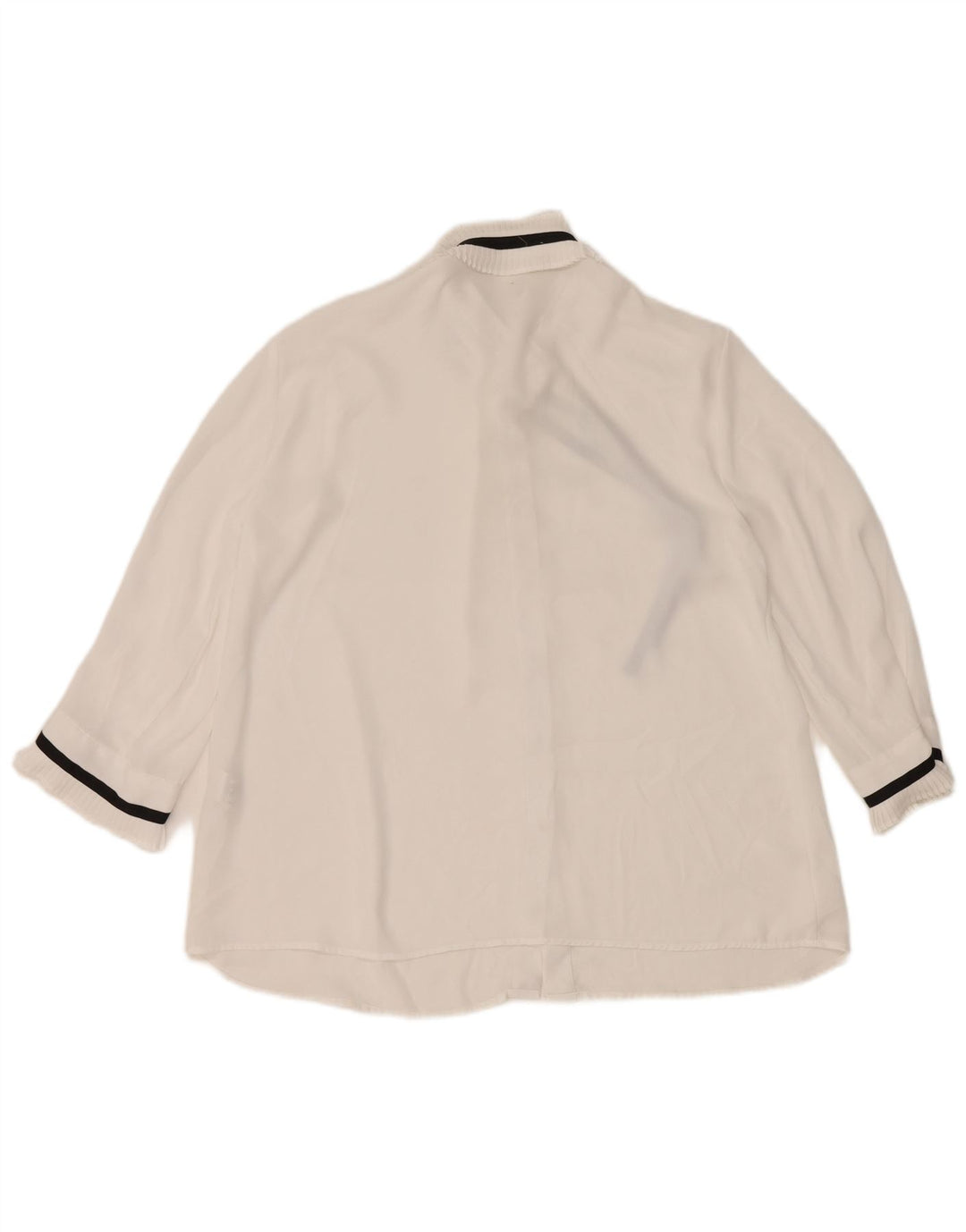 Zara ženska košulja bluza 3/4 rukava UK 14 srednji bijeli poliester