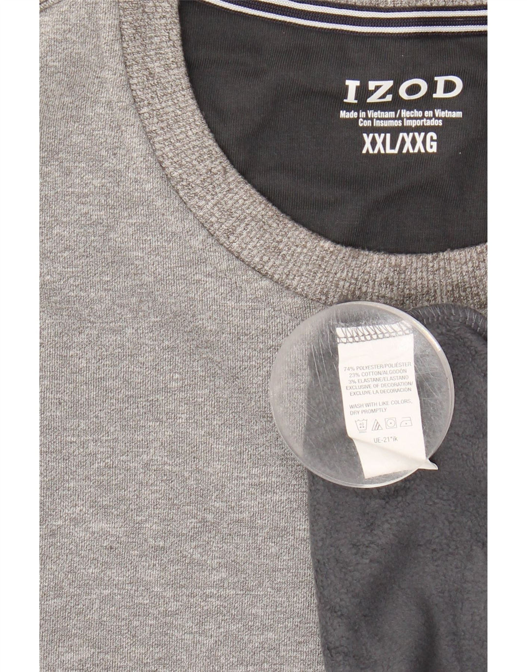 IZOD Mens Sweatshirt Jumper 2XL Grey Cotton Vintage Izod and Second-Hand Izod from Messina Hembry 