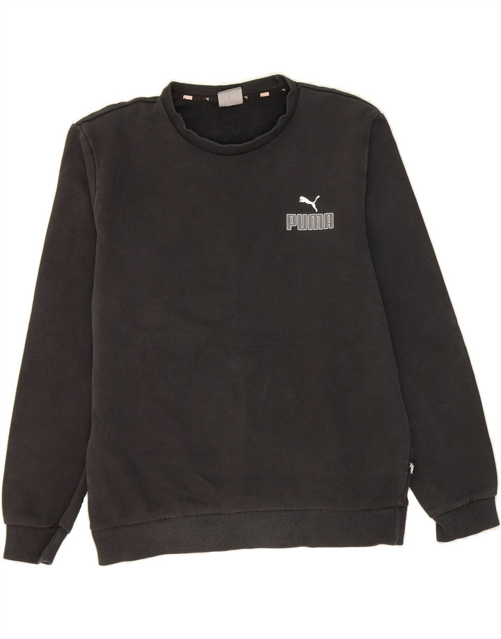 PUMA Mens Sweatshirt Jumper Medium Black Cotton Vintage Puma and Second-Hand Puma from Messina Hembry 