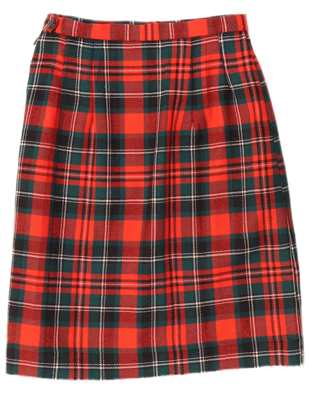 VINTAGE dvodijelni ženski set suknji EU 42 velika W28 L23 crvena karirana vuna