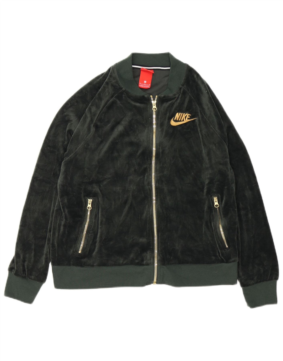 Nike ženska gornja jakna od trenirke od velura UK 14 srednje zelene boje od poliestera